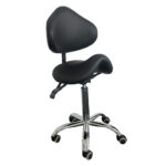 saddle stool with backrest